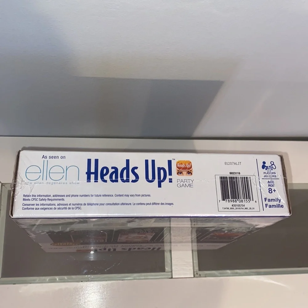 SpinMaster Heads Up Party Game 3rd Edition-As Seen On Ellen-Brand New in Plastic